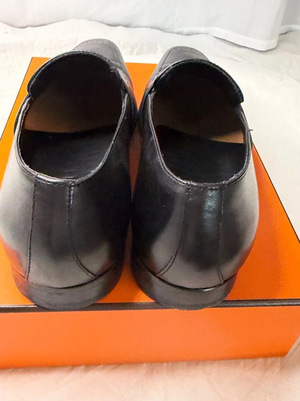 Boss Black Leather Penny Loafers